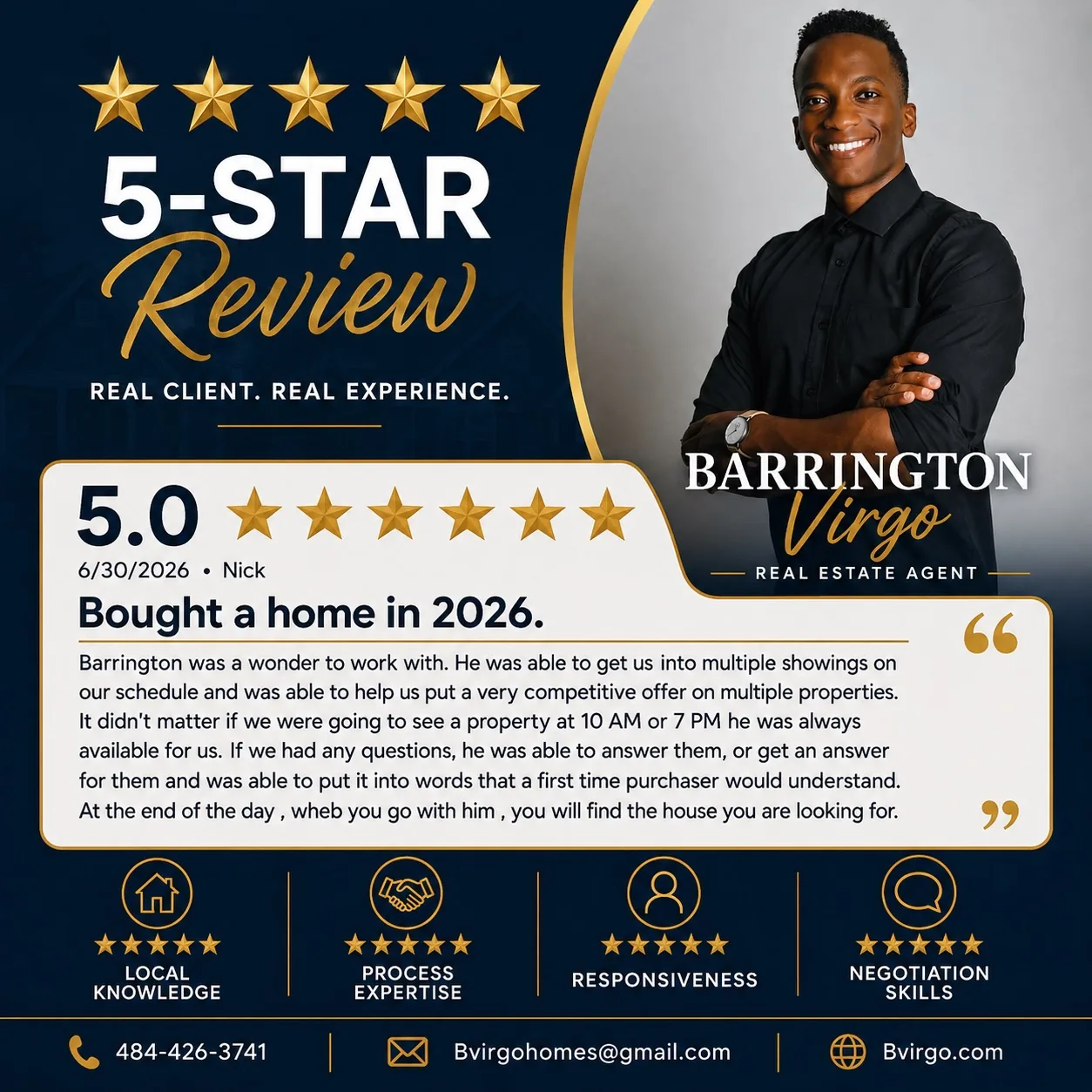 Recent work by Barrington Virgo